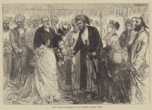 De sultan van Zanzibar op het tuinfeest van Lady Frere door Sir John Charles Robinson